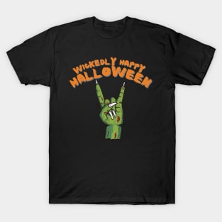 Wickedly Happy Halloween - Halloween Couple T-Shirt